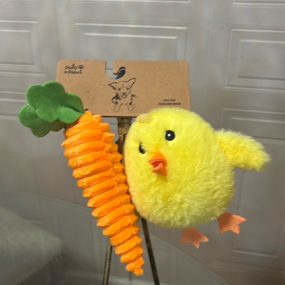 Beautiful Pally Paws Set Of 2Plush EasterDog toy - With Squeaker